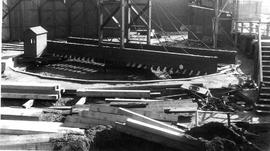 Pacific Coast Railroad servicing facilities at Seattle, Washington, circa 1940.