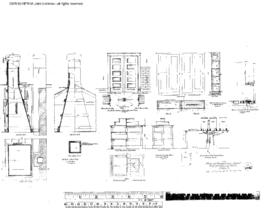 Northern Pacific Engineering Drawing, Depot at Ellensburg, Washington, 1909