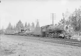 Northern Pacific steam locomotive 1548 at Napavine, Washington, in 1953.