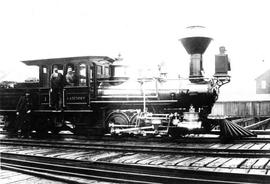 Seattle and Walla Walla Railroad steam locomotive number 1, A. A. Denny, at Seattle, Washington, ...