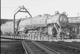 Northern Pacific steam locomotive 2656 at Mandan, North Dakota, in 1946.