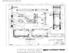 Great Northern Engineering Drawing, Interlocking Tower at North Portal at Seattle, Washington, 1956