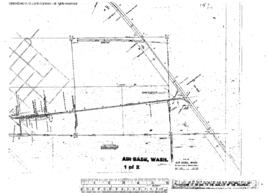 Plat Map of Great Northern Facilities at Air Base, Washington, 1953