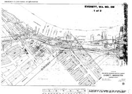 Plat Map of Great Northern, Northern Pacific Facilities at Everett, Washington, 1916