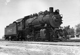 Atchison, Topeka & Santa Fe Railway steam locomotive 1967 at Bakersfield, California in June ...