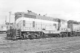 Burlington Northern diesel locomotive 1523 at Tacoma, Washington in 1972.