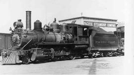 Pacific Coast Railroad steam locomotive number 12 at Seattle, Washington, circa 1930.