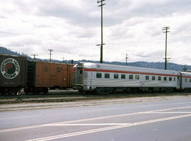 Southern Pacific Railroad Company sleeping car 9027 at Portland, Oregon in 1965.