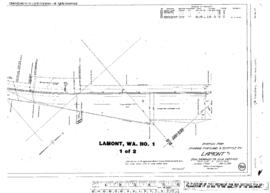 Plat Map of Spokane, Portland, and Seattle Railway Facilities at Lamont, Washington, 1916