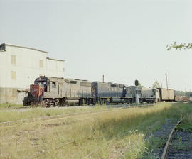 Southern Pacific Railroad diesel locomotive number 6675 at Shreveport, Louisiana in 1978.