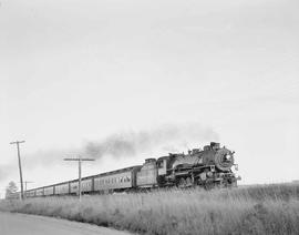 Northern Pacific passenger train near Chehalis, Washington, in 1957.