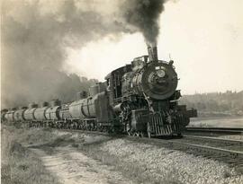 Great Northern Railway steam locomotive 1252 at Ballard, Washington in 1947.