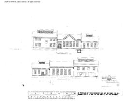 Northern Pacific Engineering Drawing, Boiler House at Parkwater, Washington, 1912