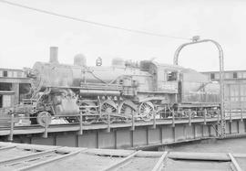 Northern Pacific steam locomotive 1254 at Spokane, Washington, in 1953.