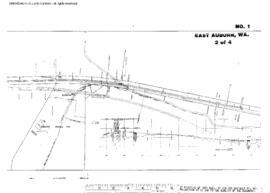 Plat Map of Northern Pacific Facilities at East Auburn, Washington, 1914