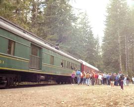 Simpson Timber Company Passenger Special at Shelton, Washington in 1990.