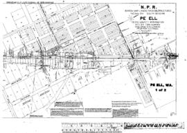 Plat Map of Northern Pacific Facilities at Pe Ell, Washington, 1914