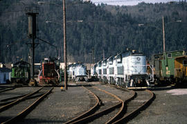 Portland Terminal Railroad diesel locomotive 39 at Portland, Oregon in 1984.