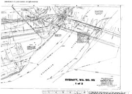 Plat Map of Great Northern Facilities at Everett, Washington, 1915