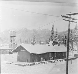 Northern Pacific station at Darrington, Washington, in circa 1930.