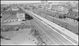 Northern Pacific station at Billings, Montana, circa 1950.
