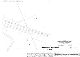 Plat Map of Milwaukee Road Facilities at Hanover, Montana, 1945