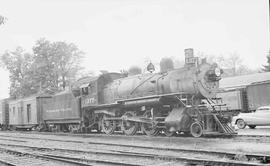 Northern Pacific steam locomotive 1377 at Dayton, Washington, in 1950.