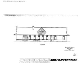 Northern Pacific Engineering Drawing, Depot at Kelso, Washington, 1911