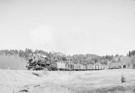 Northern Pacific mixed train number 591 at Frances, Washington, in 1954.