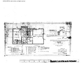 Great Northern Engineering Drawing, Depot at Priest River, Idaho, 1955