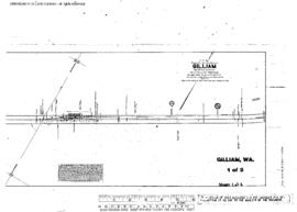 Plat Map of Northern Pacific Facilities at Gilliam, Washington, 1912
