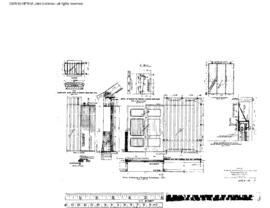 Northern Pacific Engineering Drawing, Depot at Bozeman, Montana, 1923