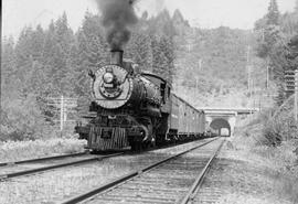 Northern Pacific  steam locomotive  1621 at Ostrander, Washington, circa 1925.