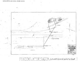Northern Pacific Engineering Drawing, Yard Office and Tower at Pasco, Washington, 1969