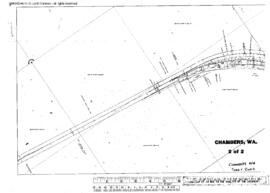 Plat Map of Northern Pacific Facilities at Chambers, Washington, 1914