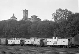 Burlington Northern caboose 10138 at Tacoma, Washington in 1972.