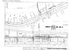 Plat Map of Great Northern Facilities at Great Falls, Montana, 1963