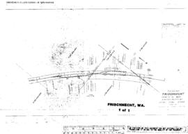 Plat Map of Northern Pacific Facilities at Frischnecht, Washington, undated