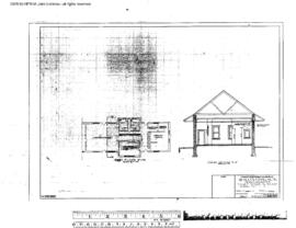 Great Northern Engineering Drawing, Depot at Williston, North Dakota, 1962