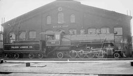 Polson Logging Company Steam Locomotive Number 90 at South Tacoma, Washington, circa 1948.