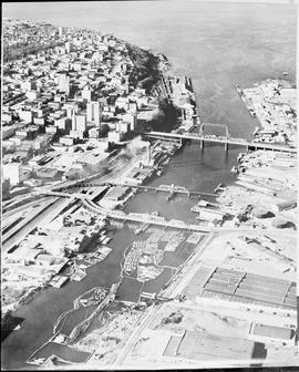 Aerial photo of Tacoma, Washington, circa 1957.