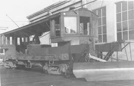 Seattle Municipal Railway Number 487 at the Georgetown carbarn, Seattle, Washington, undated.