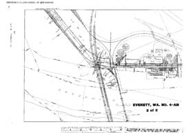 Plat Map of Northern Pacific Facilities at Everett, Washington, 1954