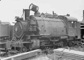 Schafer Brothers Logging Company Steam Locomotive Number 27 at Brady, Washington in September 1950.