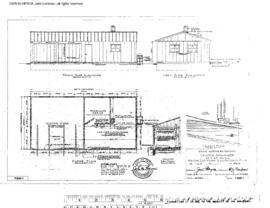 Great Northern Engineering Drawing, Motor Car House and Lunch Locker Room, Metal 20 Foot X 40 Foo...