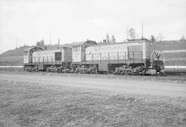 Longview Portland & Northern Railway Diesel Locomotives Number 110 and 111 at Longview, Washi...