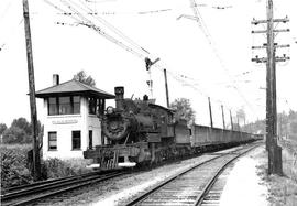 Pacific Coast Railroad freight train at Black River Junction, Washington in 1951.