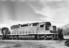 Chicago, Burlington and Quincy Railroad diesel locomotive 883 at Missoula, Montana, on September ...