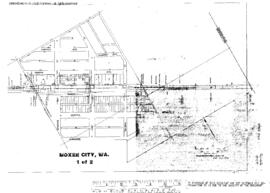 Plat Map of Northern Pacific Facilities at Moxee City, Washington, undated