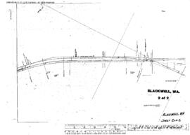 Plat Map of Great Northern Facilities at Blackwell, Washington, 1920